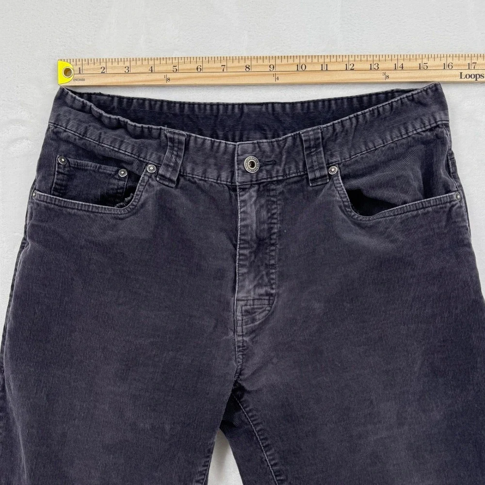prAna Corduroy Pants Mens 34x32 Grey Excellent Straight Leg Stretch Outdoor
